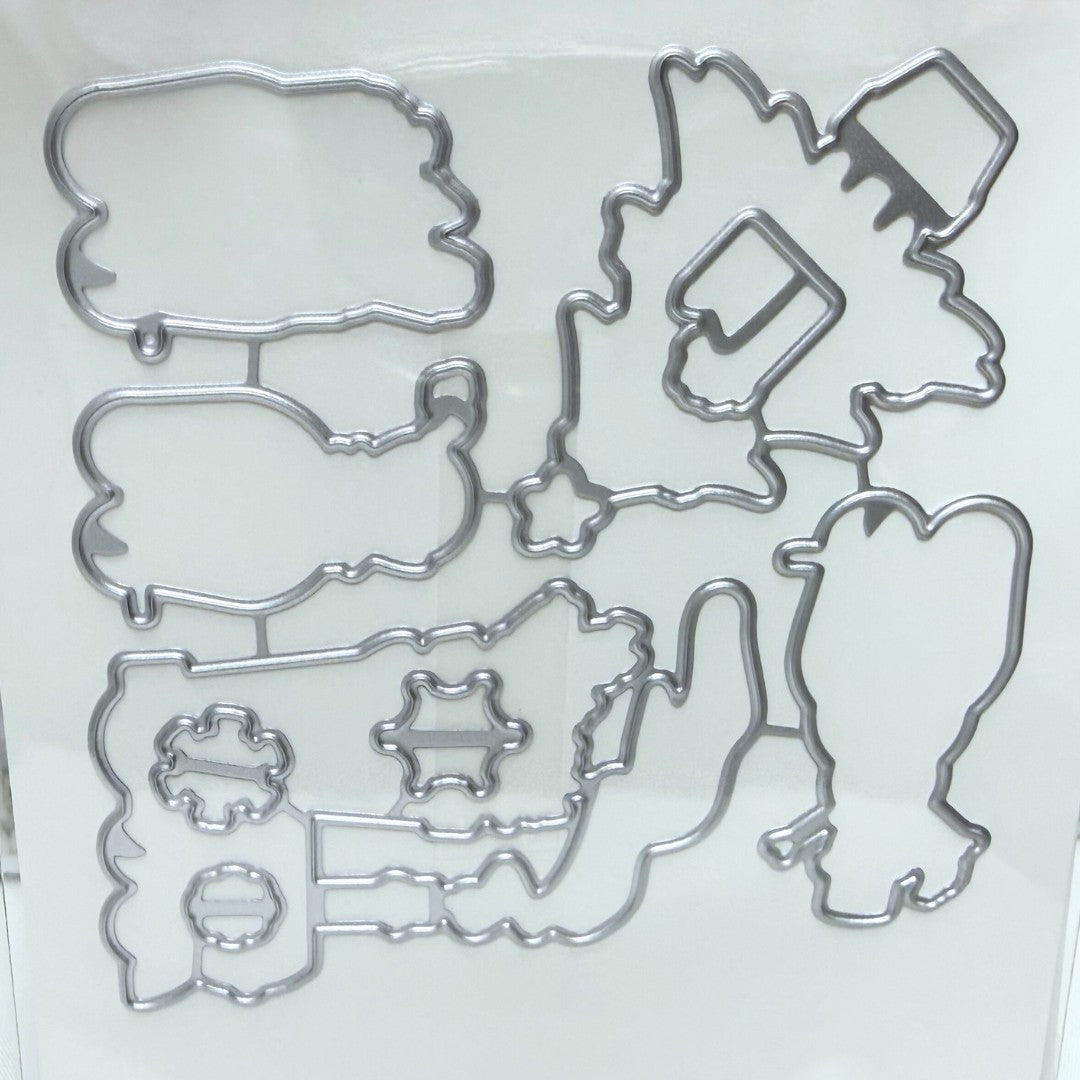 Hero Arts NORTH POLE EXPRESS Train Christmas Rubber Stamps Dies