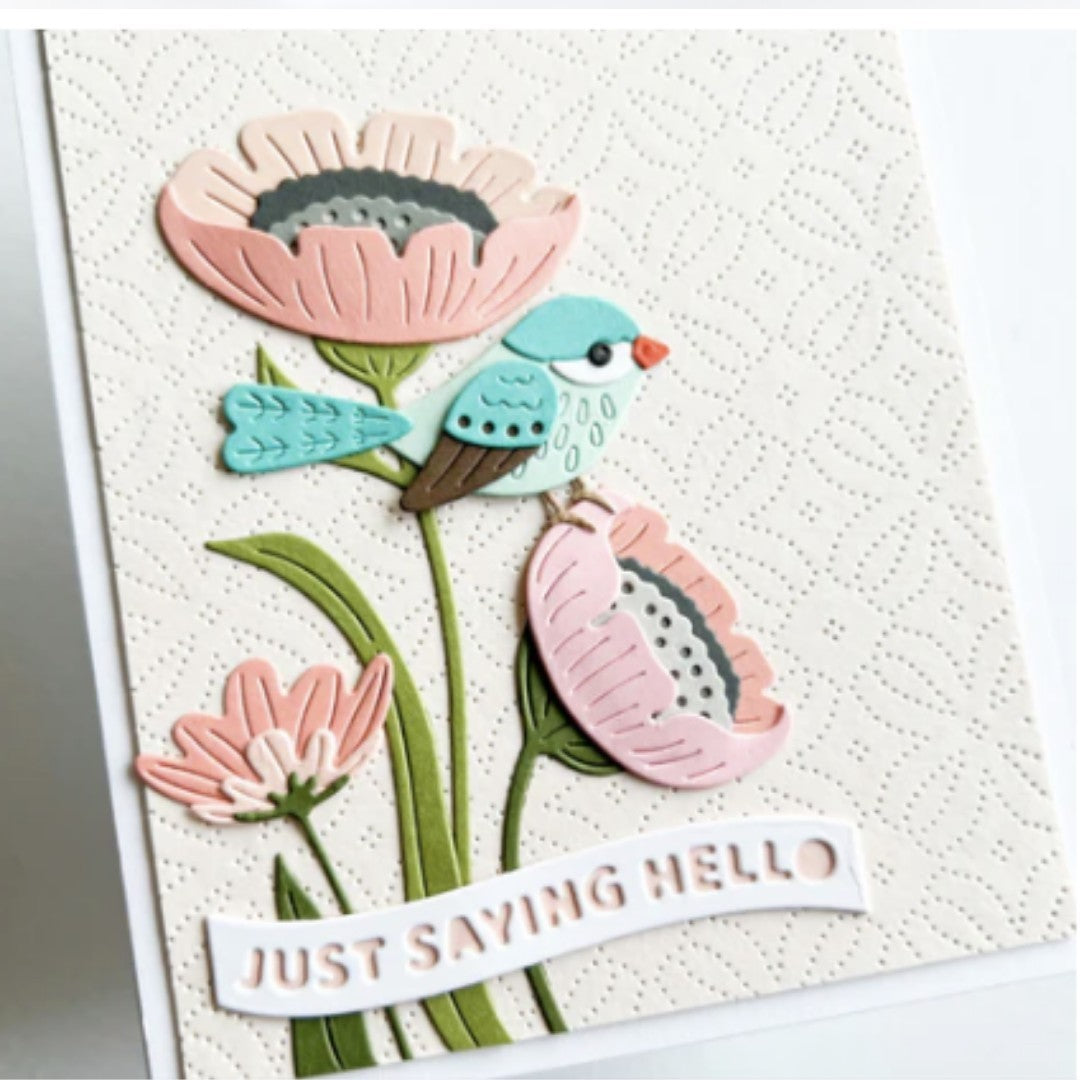 Spellbinders LITTLE CHICKADEE Birdie Wreath Builder Birds Dies Lot of 3