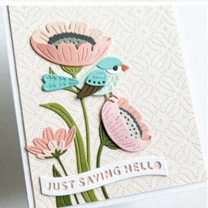 Spellbinders LITTLE CHICKADEE Birdie Wreath Builder Birds Dies Lot of 3