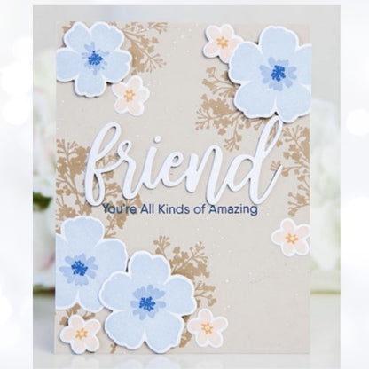 My Favorite Things PRESSED FLOWERS Floral Rubber Stamps Dies