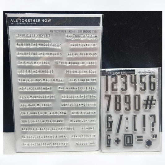 Kerri Bradford ALL TOGETHER NOW Chicago Numbers Planner Journal Rubber Stamps