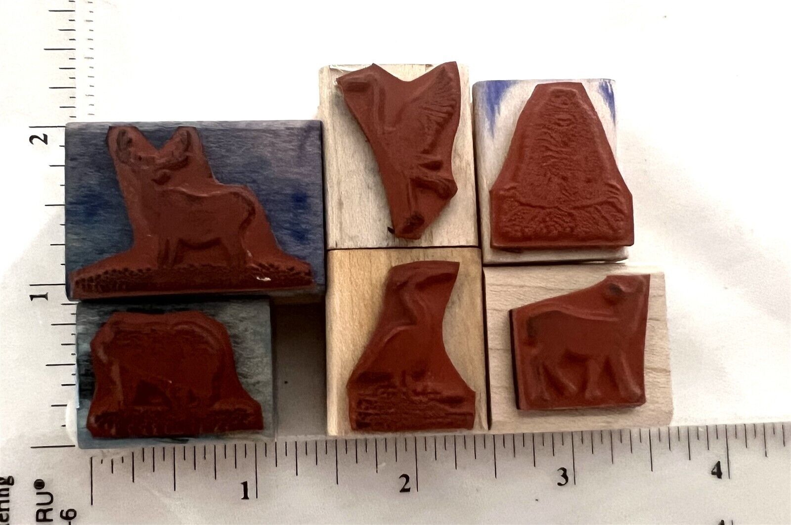 Stampscapes ANIMALS Birds Deer Bear Landscape Nature Rubber Stamps Lot of 6