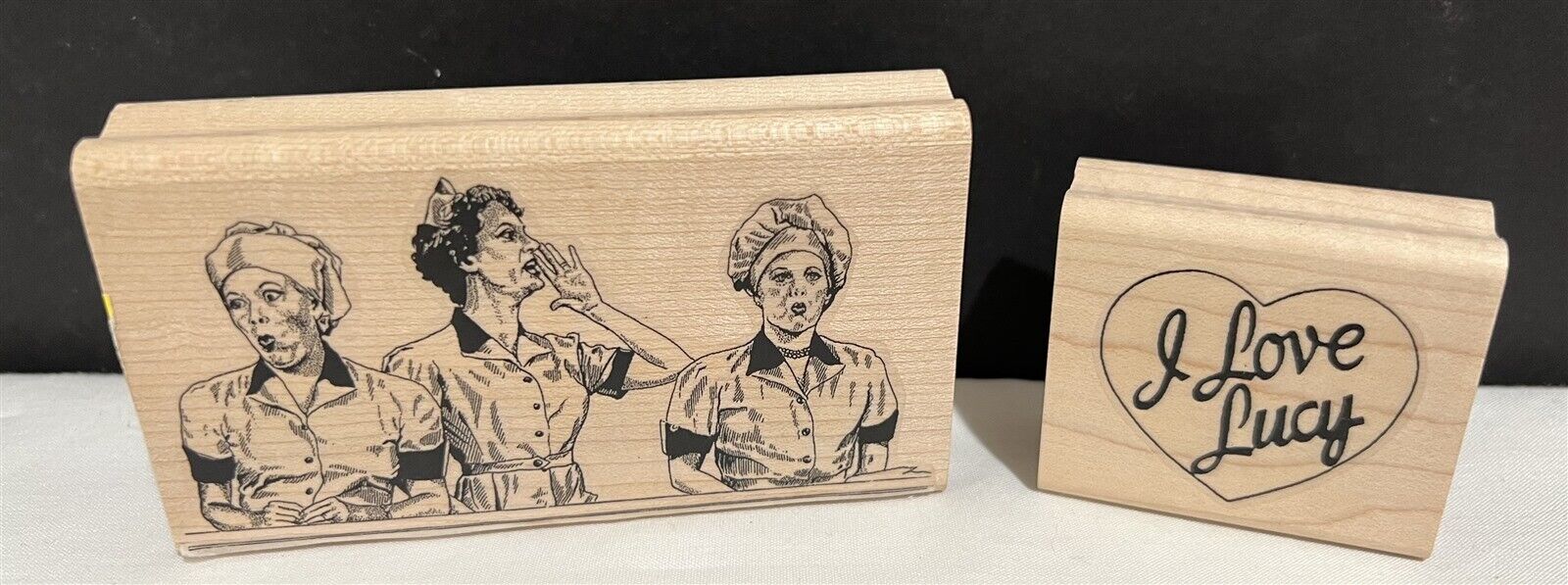 Viva Las Vegas I LOVE LUCY Lucille Ball Chocolate Factory Rubber Stamps Rare