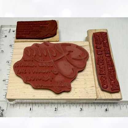 Wordsworth REJOICE Religious Mountains Bible Journaling Rubber Stamps Set of 4