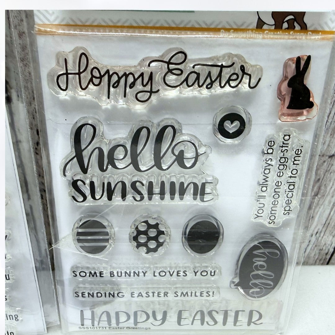 Simon Says Stamp EASTER SOME BUNNY Greetings Peeking Bunny Rubber Stamps Dies