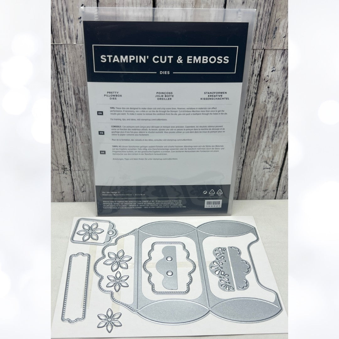 Stampin Up PRETTY PILLOWBOX Favor Treat Bag Dies