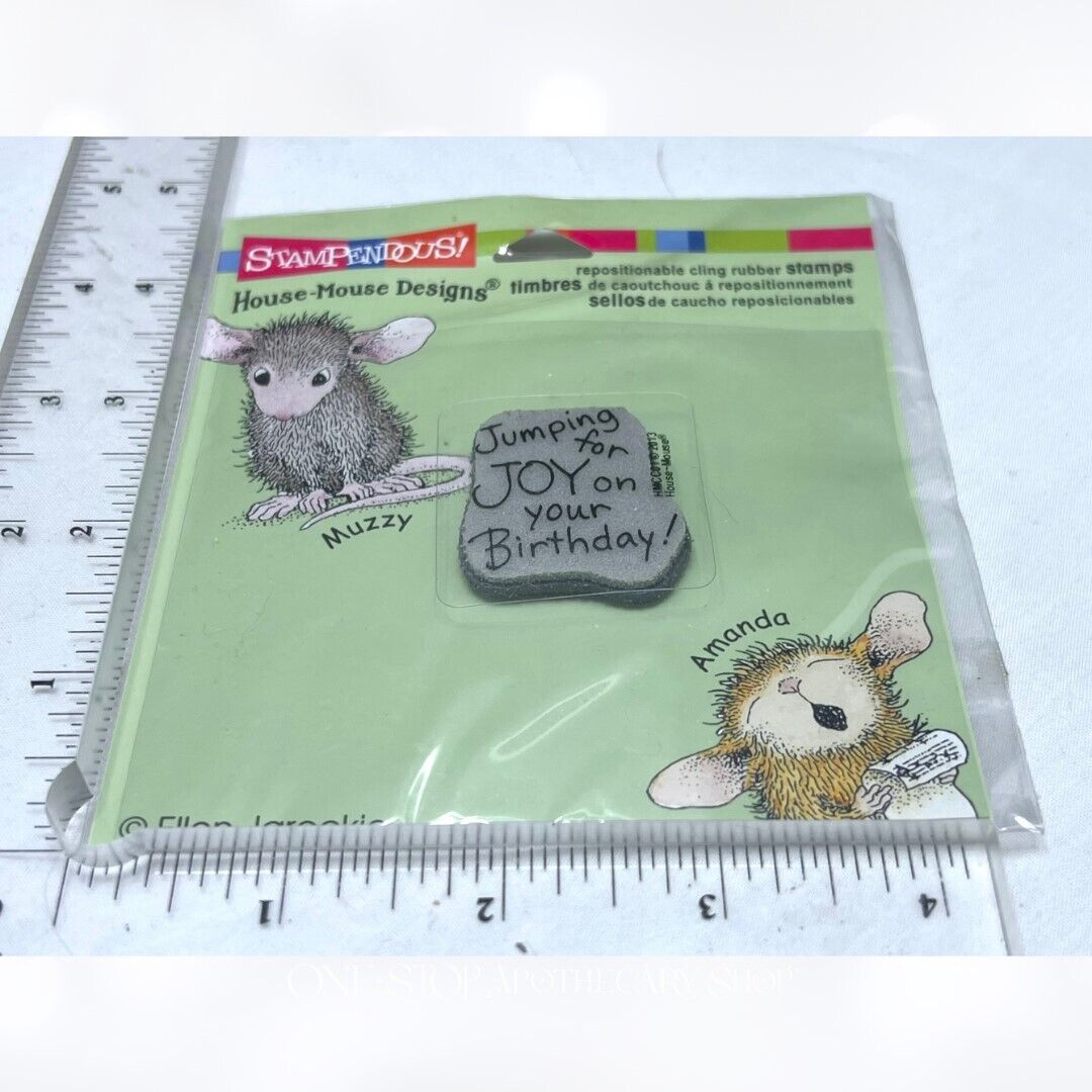 House Mouse PIN CUSHION Birthday Joy Sewing Sew Mice Rubber Stamps Lot