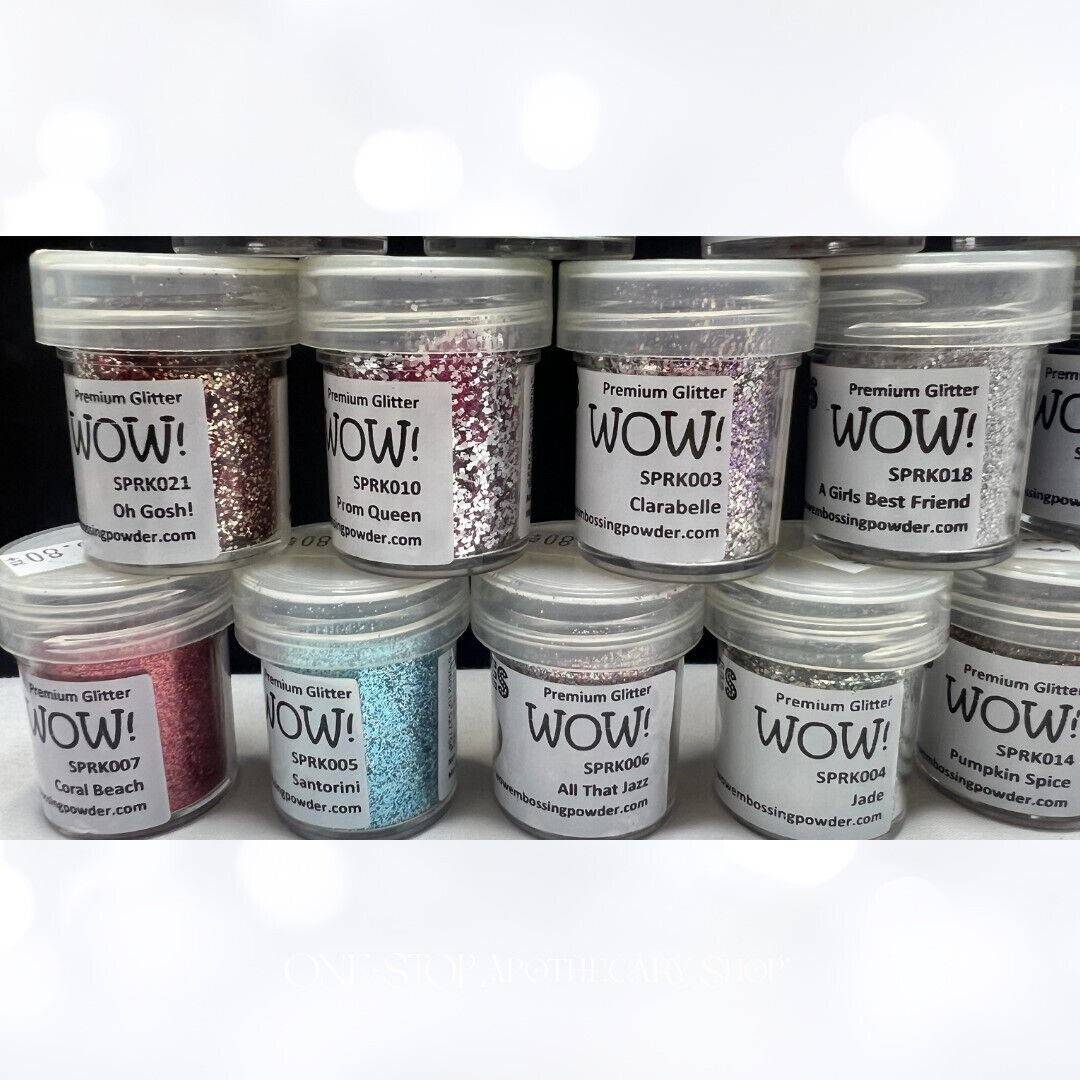 WOW SPARKLES Craft Art Glitter 0.5oz Lot of 25