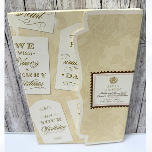 Anna Griffin FESTIVE & FANCY All Occasion Sentiment Foil Stickers