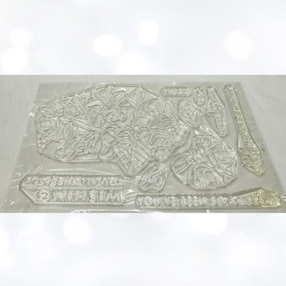 Papertrey Ink YEAR OF FLOWERS Sweet Peas Floral Rubber Stamps Dies