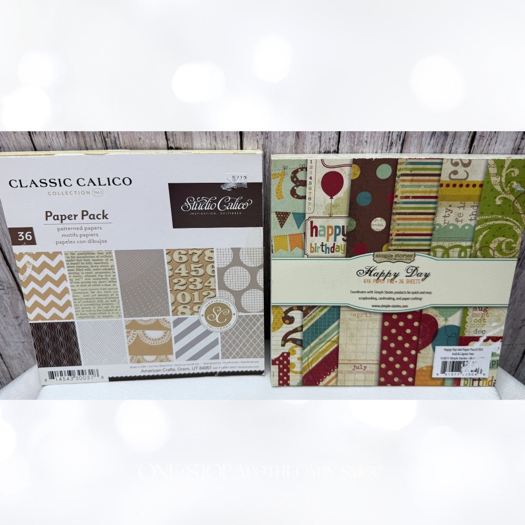 Jen Hadfield Simple Stories 6x6 PAPER PACKS Lot of 4