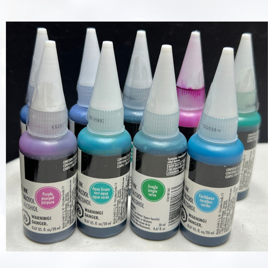 Marabu ALCOHOL INKS 0.67oz Lot of 9