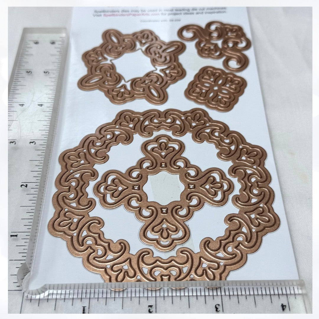 Spellbinders PARISIAN MOTIFS Lotus Pendants Wrought Iron Dies