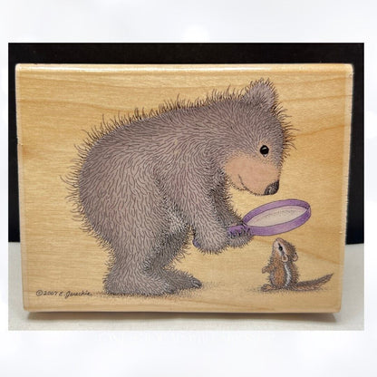 House Mouse FINDING FRIENDSHIP Gruffies Bear Rubber Stamp