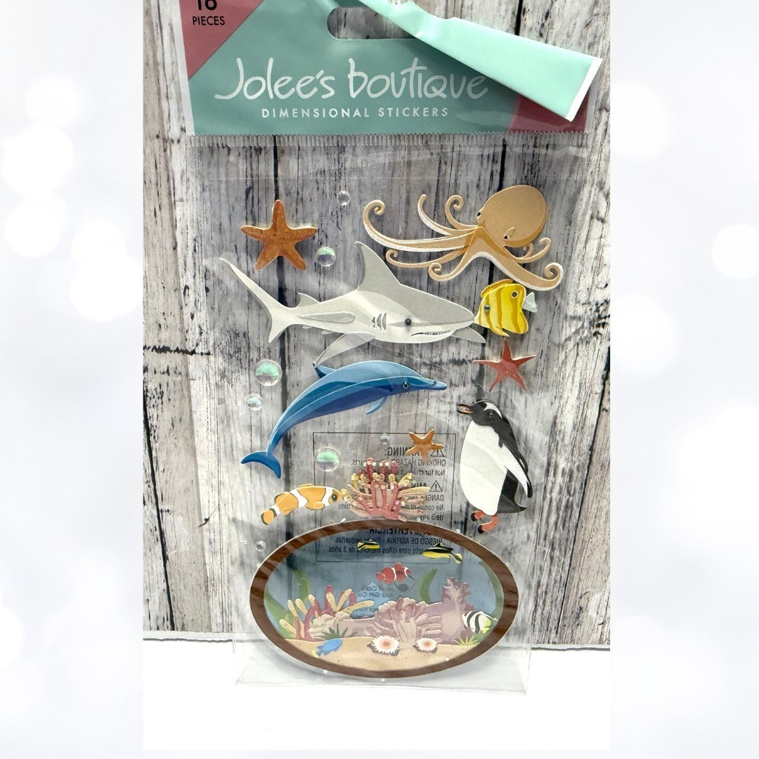 Jolee's Boutique NAUTICAL Fish Sea Ocean Crafting 3D Stickers Lot of 11