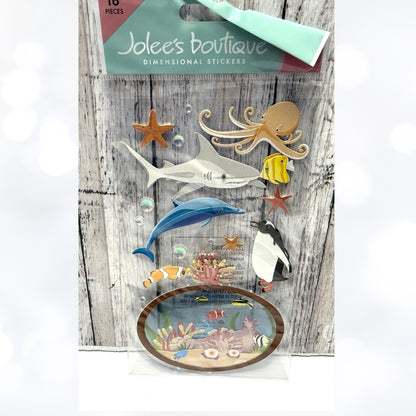 Jolee's Boutique NAUTICAL Fish Sea Ocean Crafting 3D Stickers Lot of 11