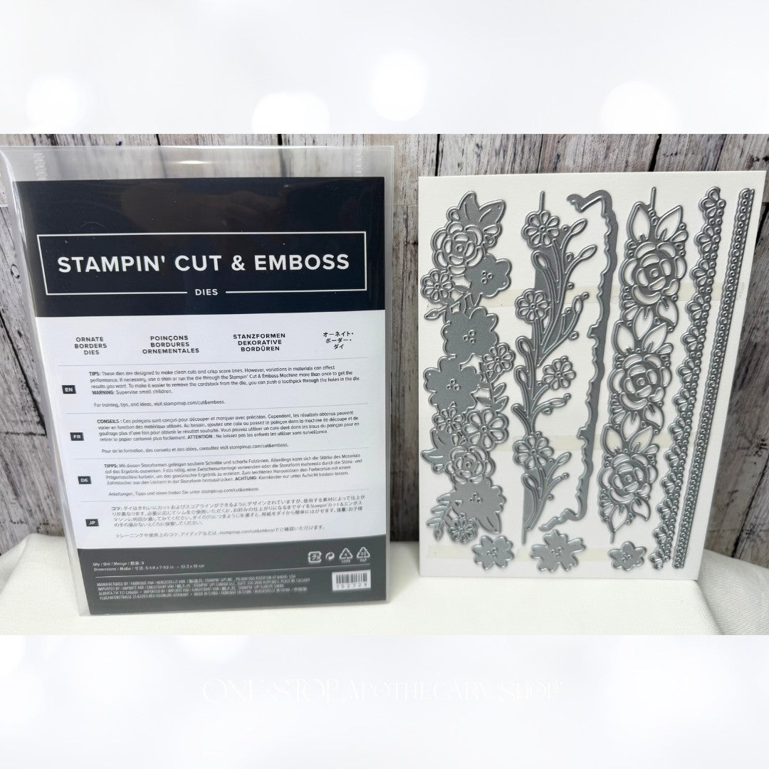 Stampin Up ORNATE BORDERS Floral Dies