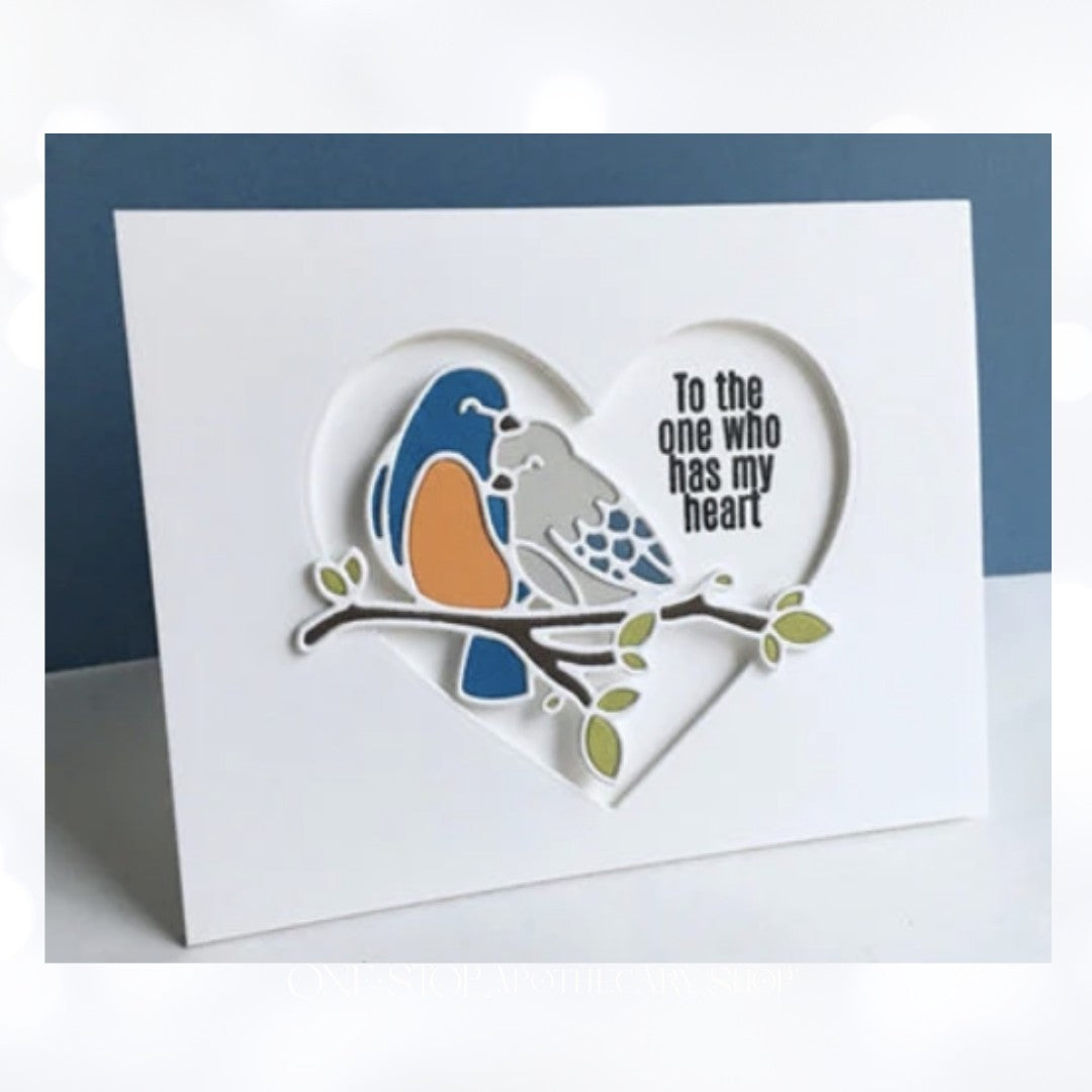 Simon Says Stamp LOVE BIRDS Wreath Eucalyptus Dies