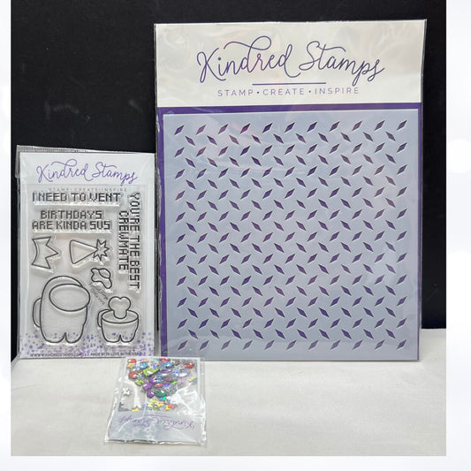 Kindred Stamps GOTTA VENT Among Us Rubber Stamps Stencil Rare