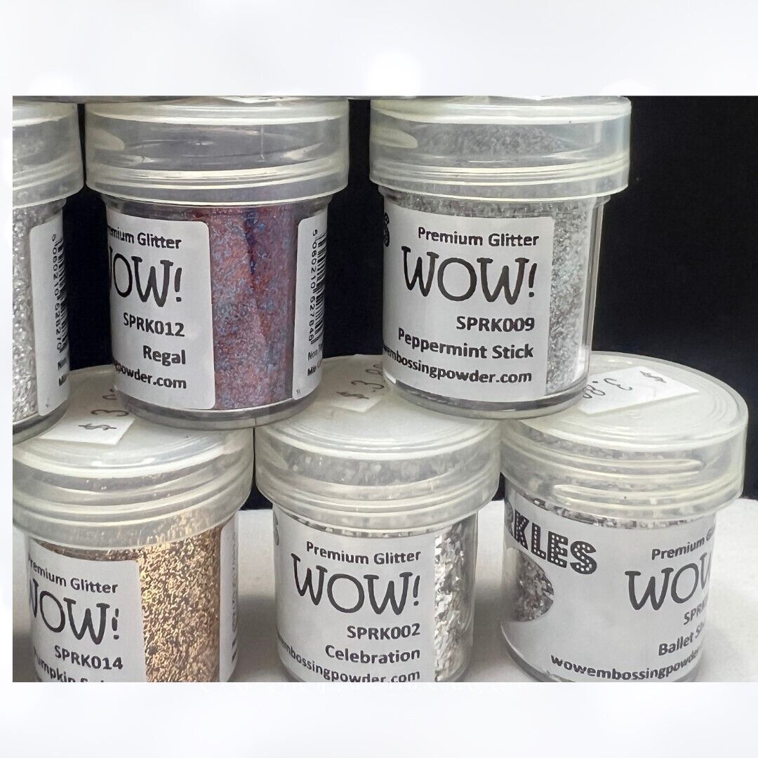 WOW SPARKLES Craft Art Glitter 0.5oz Lot of 25