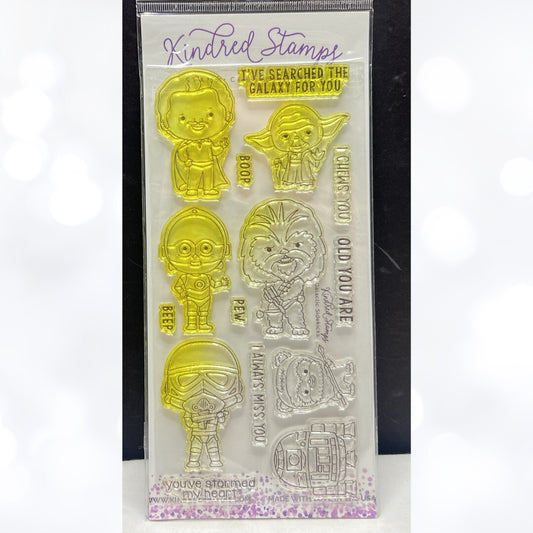 Kindred Stamps GALACTIC SIDEKICKS Star Wars Yoda Ewok Rubber Stamps