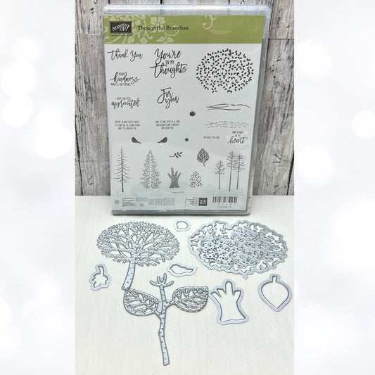 Stampin Up THOUGHTFUL BRANCHES Beautiful Rubber Stamps Dies