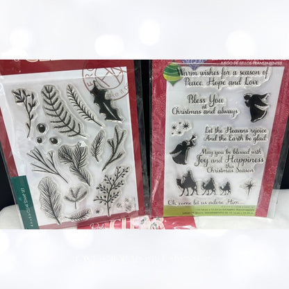 Hero Arts VINTAGE CHRISTMAS POST Cardinal Heaven Rubber Stamps Lot of 3