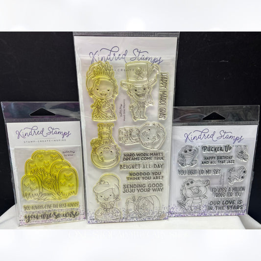 Kindred Stamps PRINCESS & THE FROG Tiana Disney Rubber Stamps Lot