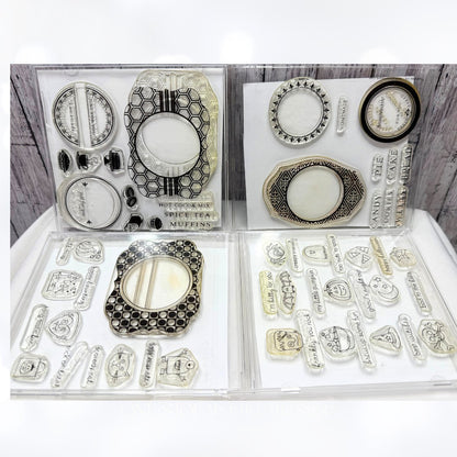 Papertrey Ink EVERYDAY TREATS Tiny Halloween Food Labels Rubber Stamps