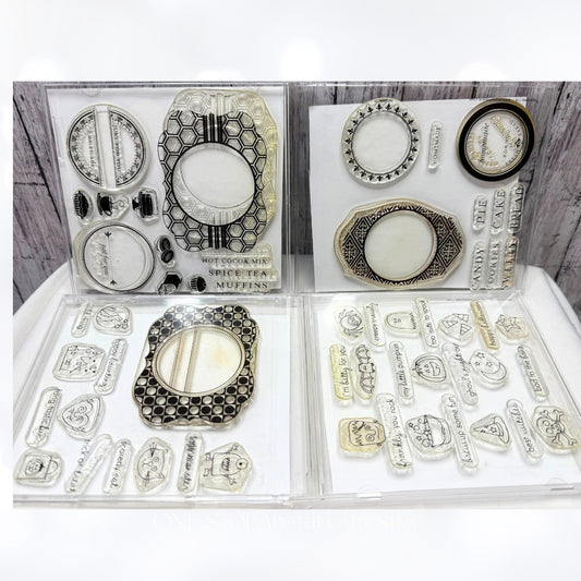 Papertrey Ink EVERYDAY TREATS Tiny Halloween Food Labels Rubber Stamps