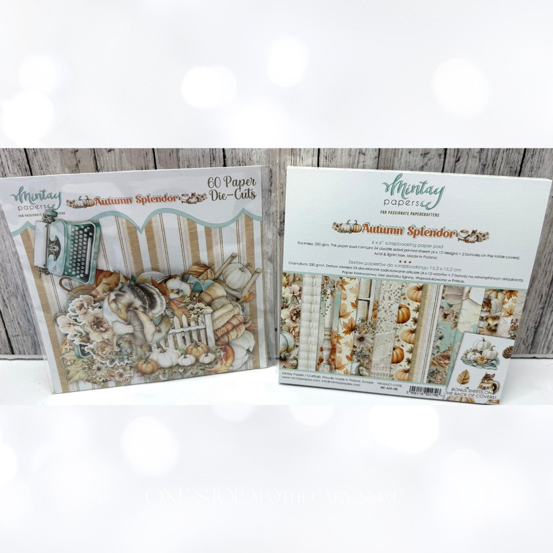 Mintay AUTUMN SPLENDOR Fall Critters 6x8 Paper Cardstock Die Cuts Stickers Kit