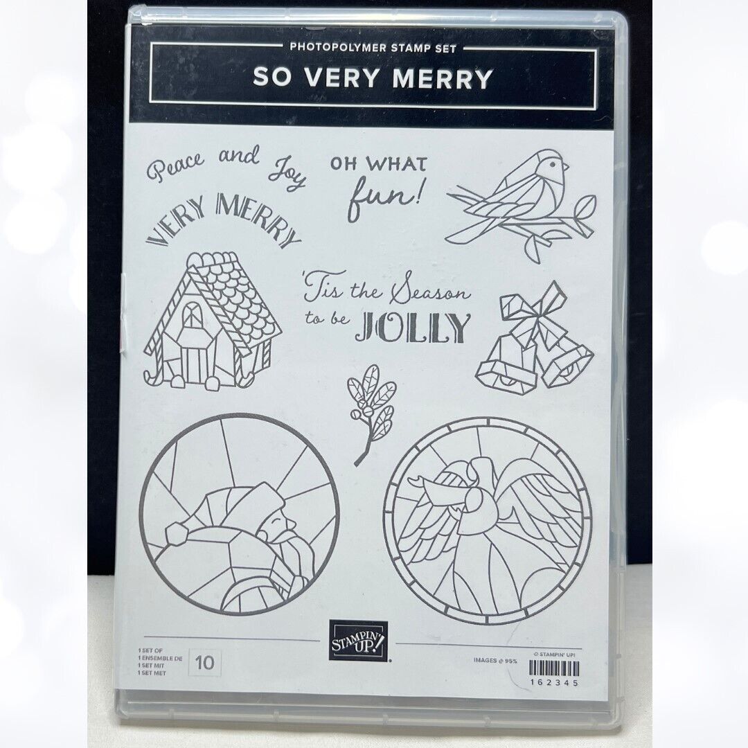 Stampin Up SO VERY MERRY Christmas Angel Religious Rubber Stamps