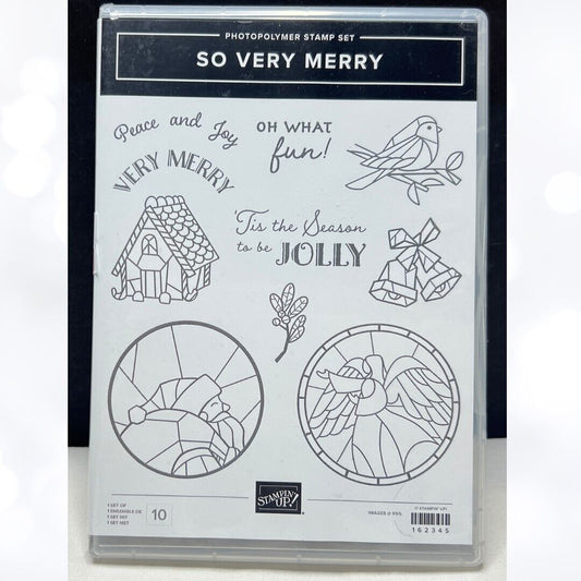 Stampin Up SO VERY MERRY Christmas Angel Religious Rubber Stamps