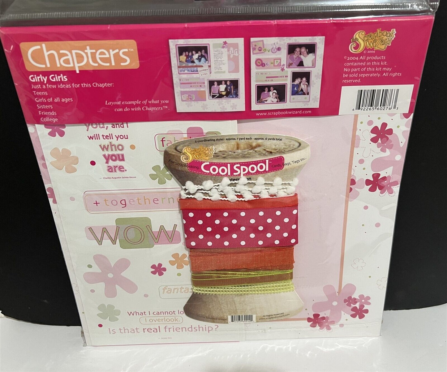 Scrapbook Wizard CHAPTERS Scrapbook 12x12 Kits Flowers Girls Lot of 3