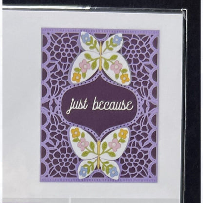 Spellbinders FLORAL BUTTERFLY Card Front Small Die of the Month March 2023