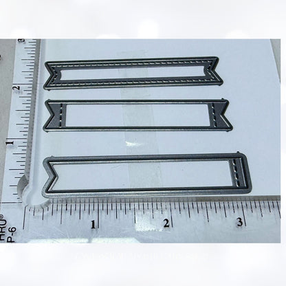 My Favorite Things STITCHED SENTIMENT STRIPS Slanted Dies Lot of 3
