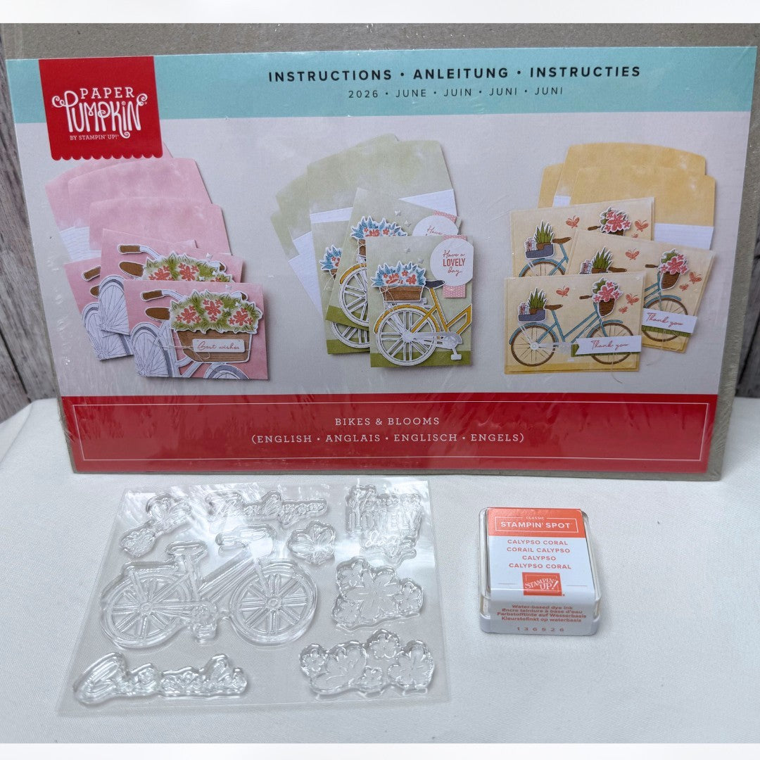 Stampin Up BIKES & BLOOMS Paper Pumpkin Kit June 2026