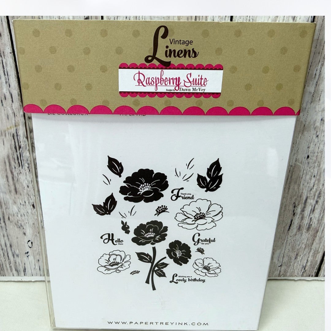 Papertrey Ink VINTAGE LINENS Floral Flowers Rubber Stamps