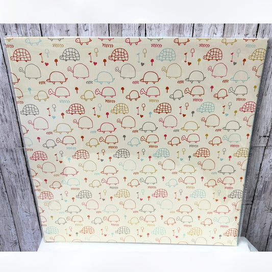 Stampin Up SWEET LITTLE THINGS Turtles Fox 12x12 DSP Cardstock Paper 12 Sheets