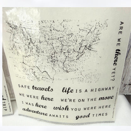 Papertrey Ink ROAD TRIP USA Map Journey Travel Rubber Stamps