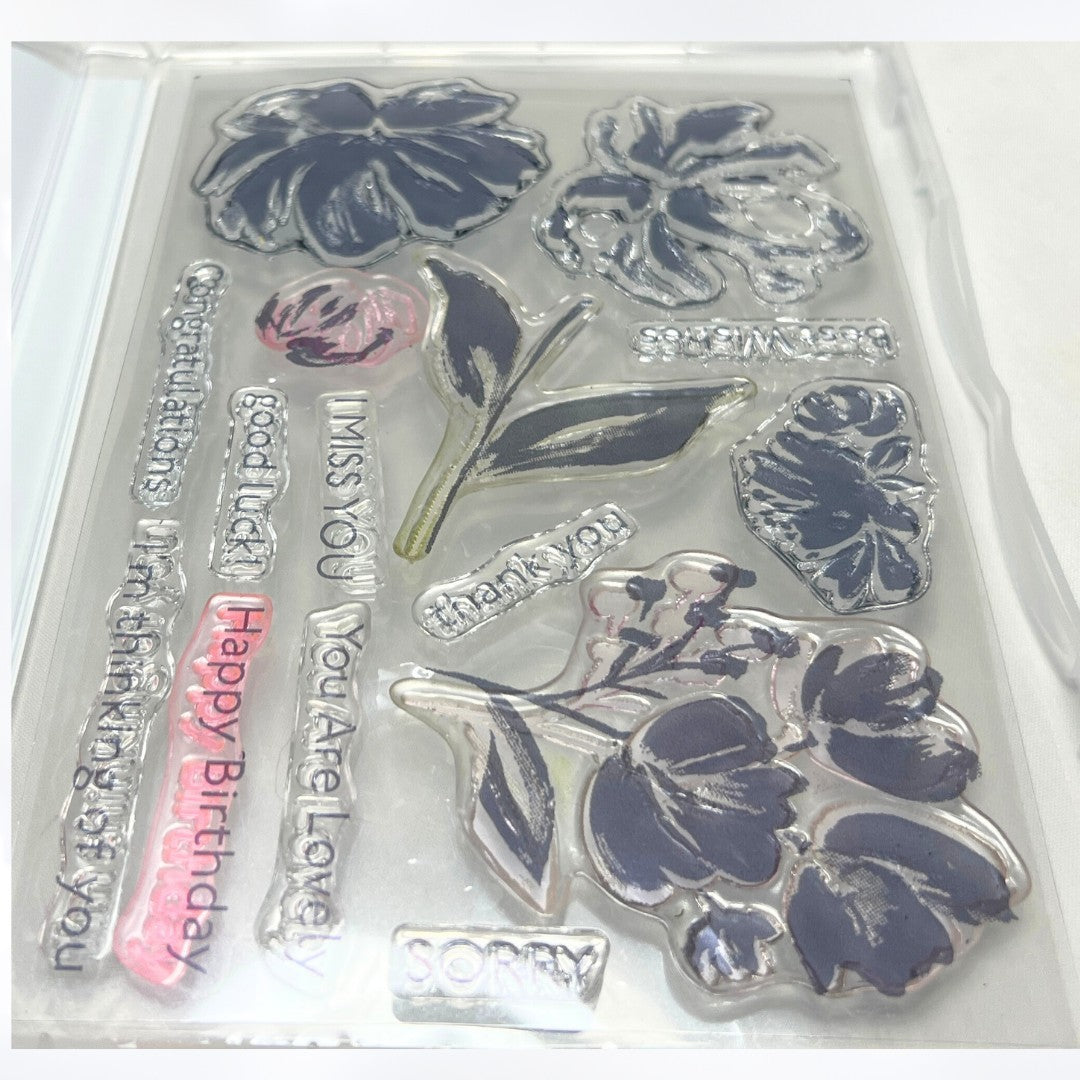 Stampin Up ART GALLERY Floral Flowers Rubber Stamps Dies