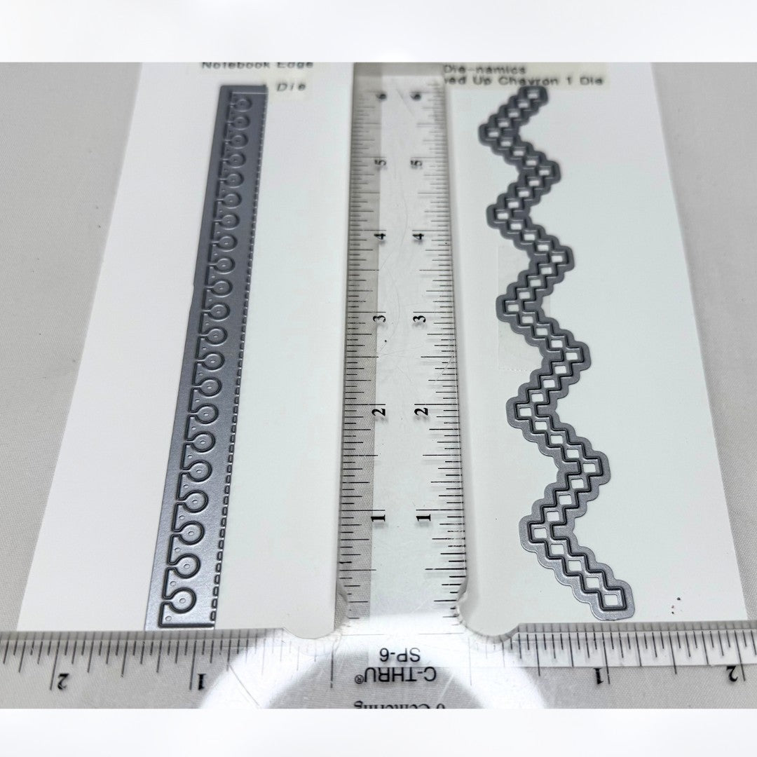 My Favorite Things Die-namics NOTEBOOK Fringe Chevron Dies Lot of 4