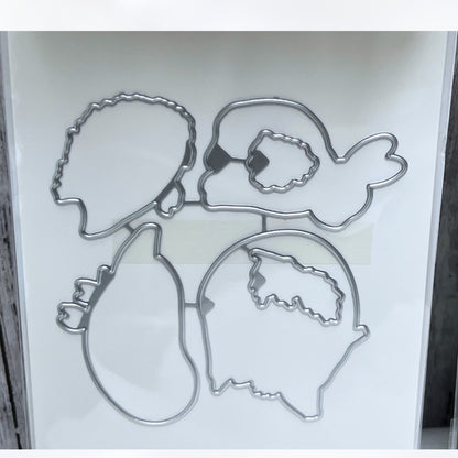 Hero Arts GARDEN CRITTERS Winter Cats Rabbit Owl Rubber Stamps Dies