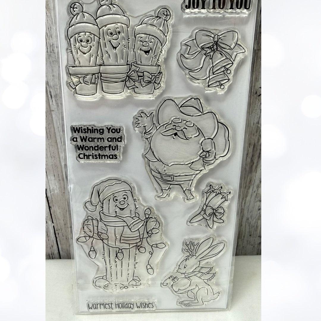 Art Impressions SOUTHWEST CHRISTMAS Penguins Rubber Stamps