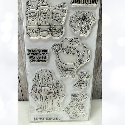 Art Impressions SOUTHWEST CHRISTMAS Penguins Rubber Stamps