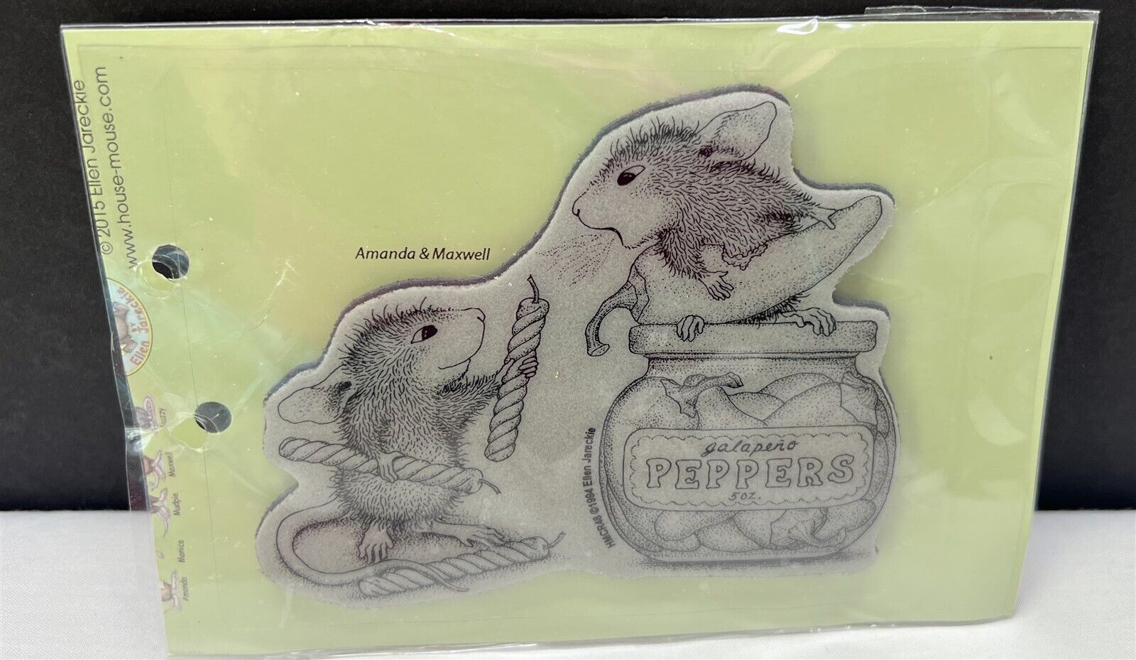 House Mouse PEPPER POWER Birthday Jalapeno Mice Rubber Stamp Rare – One ...