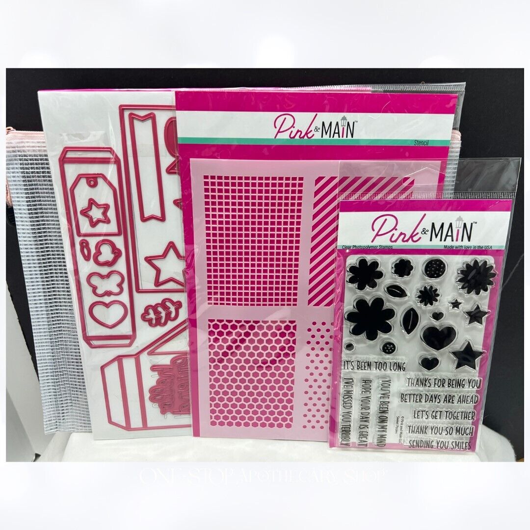 Pink & Main ENVELOPE POP-UP CARD Sweet Posies Flowers Card Making Kit