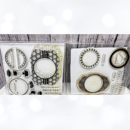 Papertrey Ink EVERYDAY TREATS Tiny Halloween Food Labels Rubber Stamps