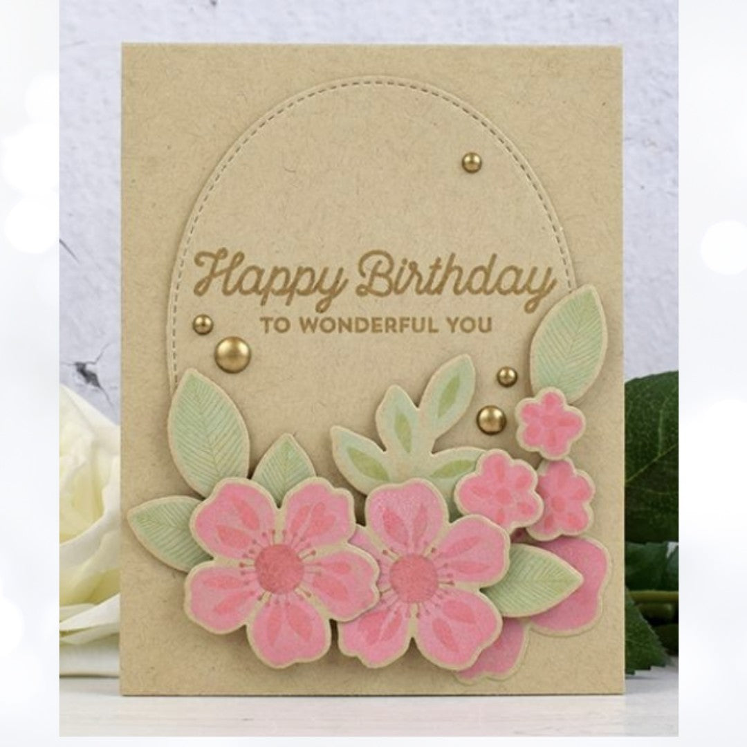My Favorite Things FLASHY FLORALS Flowers Rubber Stamps Dies
