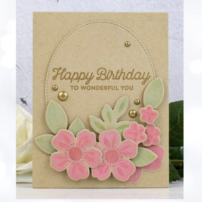 My Favorite Things FLASHY FLORALS Flowers Rubber Stamps Dies